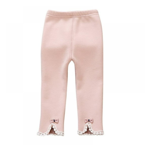 BULLPIANO Infant Girls Leggings Fleece Lined Trousers Kids Warm Legging Pants 0-4 Years