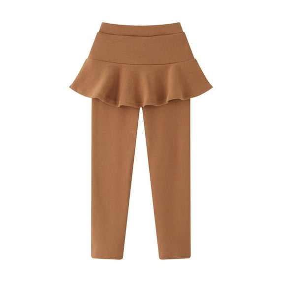 BULLPIANO Kids Baby Girls Footless Leggings with Ruffle Tutu Skirt Pants Pantskirt 3-11 Years