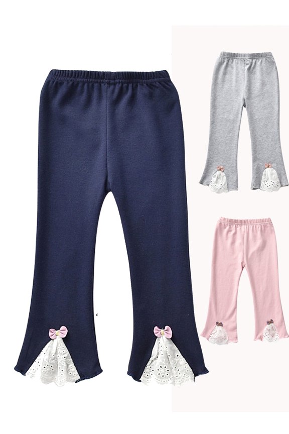 Kids Girls Leggings Toddler Baby Footless Skinny Pants Little Girls Bow Legging Trousers 1-8 Y
