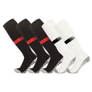 BULLPIANO Kids Soccer Socks Striped Cotton Athletic Baseball Socks Toddler Youth Knee High Socks for Boys Girls