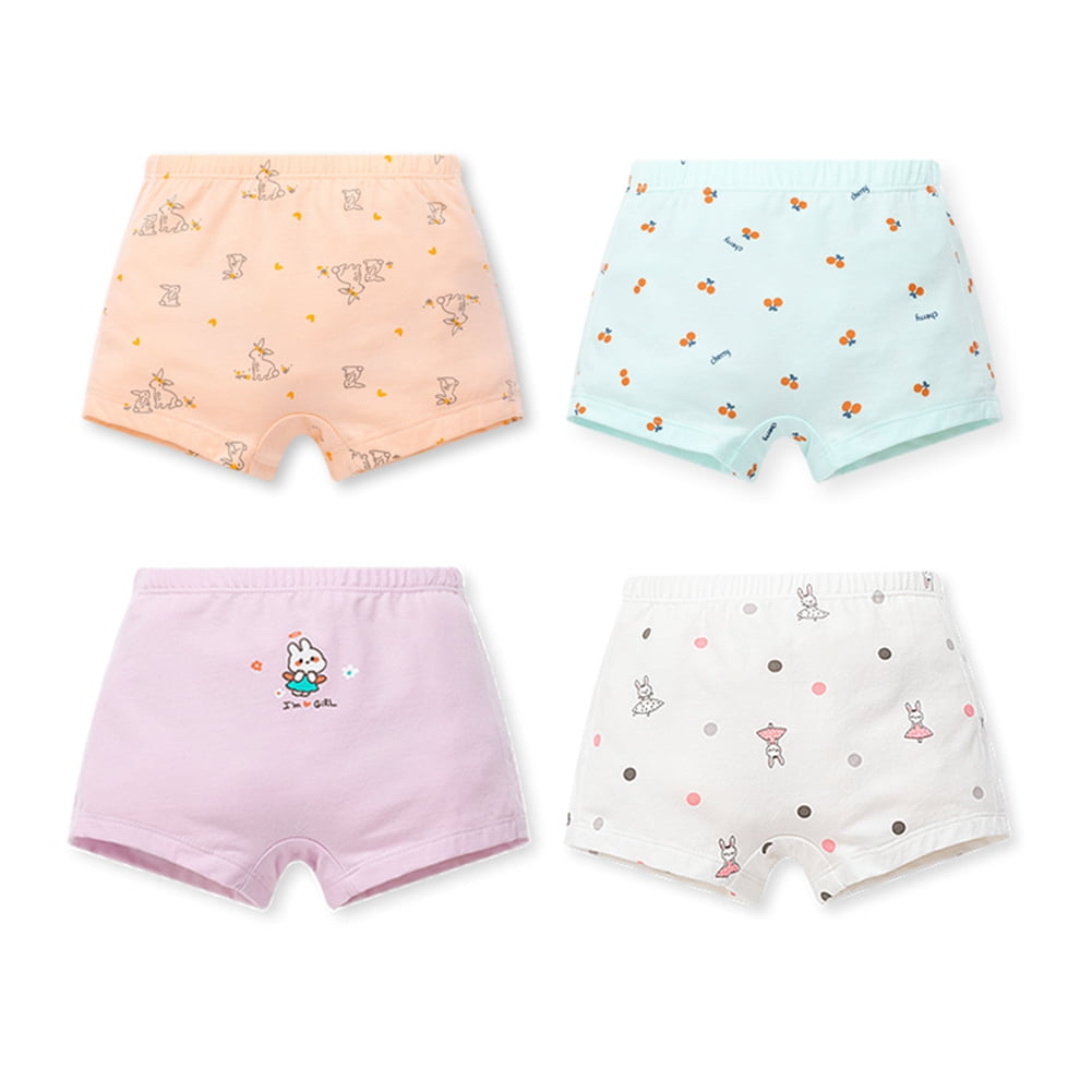 MIOTAN Women's High Waisted Boyshort Briefs, Pack Of 4, Anti-Chafing, Cotton Underwear-Medium