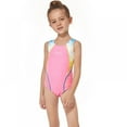 thumbnail image 1 of BULLPIANO Little Girls Swimsuit One Piece Swimwear for Girls Tie Dye Beach Wear Beach Scoop Neck Bikini Swimsuit, Size 4-5 Years, 1 of 5