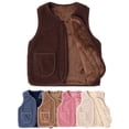 thumbnail image 1 of BULLPIANO Little and Big Kids Boy Girl Vest Winter Warm Fleece Sleeveless Waistcoat Jackets Coat Baby Soft Cardigan Vest 2-11Y, 1 of 6