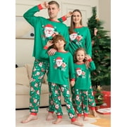 BULLPIANO Matching Family Christmas Pajamas Set, Xmas Holiday PJs for Women/Men/Kids/Couples, Letter Printed Loungewear Sleepwear