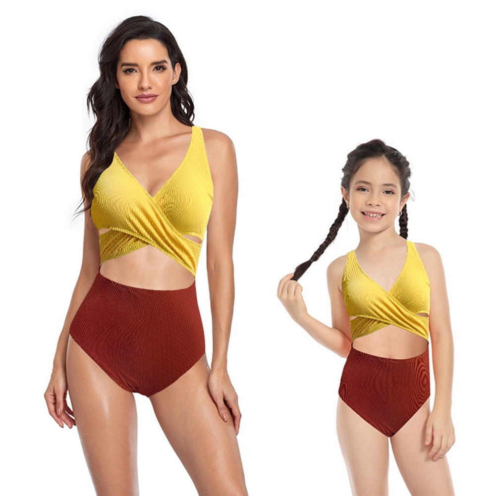 Swim Suit PatPat Family Matching Swimsuit Striped Colorblock