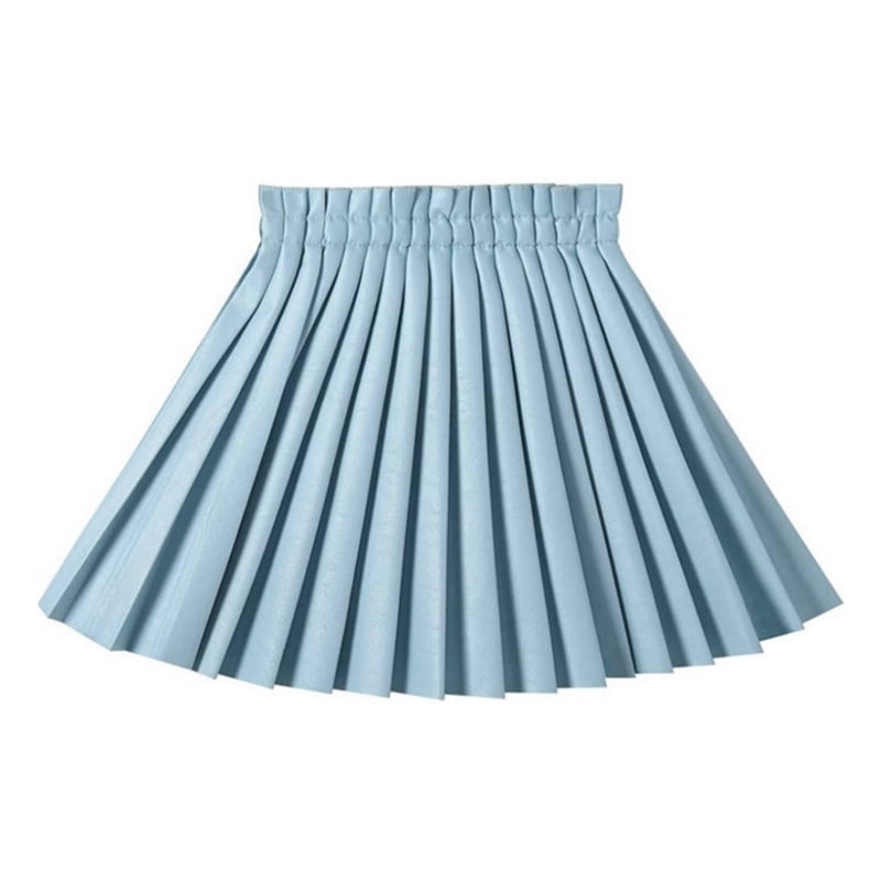 Flygo Women's Wet Look PU Leather Skirt - Flared Mini Club Skirt, Silver, Size Medium