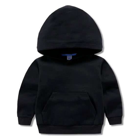 BULLPIANO Toddler Baby Boy Girl Hooded Sweatshirt with Pocket Solid Casual Hooded Pullover Sweatershirt Fall Winter Clothes, Size 4-5 Years