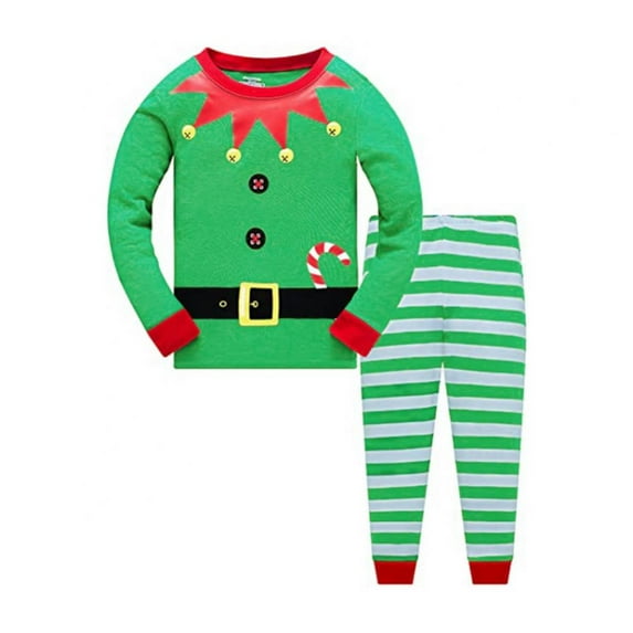 BULLPIANO Toddler Baby Girls Boys Christmas Outfits Deer Print Long Sleeve Top Pants Set 2pcs Clothes Set