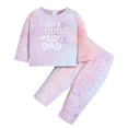 thumbnail image 1 of BULLPIANO Toddler Baby Girls Clothes Fall Outfits Baby Pullover Sweatshirt Sweatpants Set Kids Winter Sweatsuit, 1 of 5