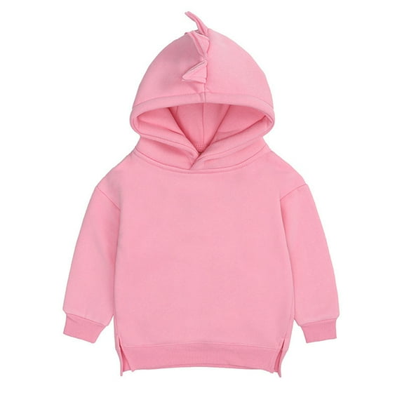 BULLPIANO Toddler Boy Girl Solid Hoodie Sweatshirt Dinosaur Long Sleeve Pullover Tops Sweatshirt, Size 2-3 Years