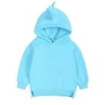 thumbnail image 1 of BULLPIANO Toddler Boy Girl Solid Hoodie Sweatshirt Dinosaur Long Sleeve Pullover Tops Sweatshirt, Size 9-12 Months, 1 of 3