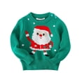 thumbnail image 1 of BULLPIANO Toddler Boys Girls Christmas Sweater Long Sleeve Crewneck Pullover Sweater Cotton Pullover Christmas Reindeer Sweater, 1 of 5