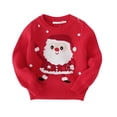 thumbnail image 1 of BULLPIANO Toddler Boys Girls Christmas Sweater Long Sleeve Crewneck Pullover Sweater Cotton Pullover Christmas Reindeer Sweater, 1 of 5