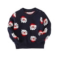 thumbnail image 1 of BULLPIANO Toddler Boys Girls Christmas Sweater Long Sleeve Crewneck Pullover Sweater Cotton Pullover Christmas Reindeer Sweater, 1 of 5