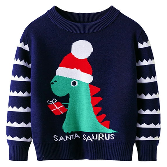 BULLPIANO Toddler Boys Girls Sweatshirt Ugly Christmas Sweater Xmas Pullover Funny Reindeer Santa Tops Warm Crewneck Winter Clothes, Size 2-3 Years