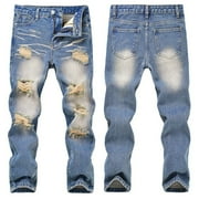 BULLPIANO Toddler Boys Ripped Skinny Stretch Jeans, Fashionable & Comfortable Slim Fit Denim Jeans Pants 5-13T