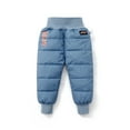 thumbnail image 1 of BULLPIANO Toddler Girls Boys Snow Pants Kids Elastic Windproof Down Trousuers Little Girl Lined with Fleece Cotton Pants, 1 of 4