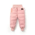 thumbnail image 1 of BULLPIANO Toddler Girls Boys Snow Pants Kids Elastic Windproof Down Trousuers Little Girl Lined with Fleece Cotton Pants, 1 of 4
