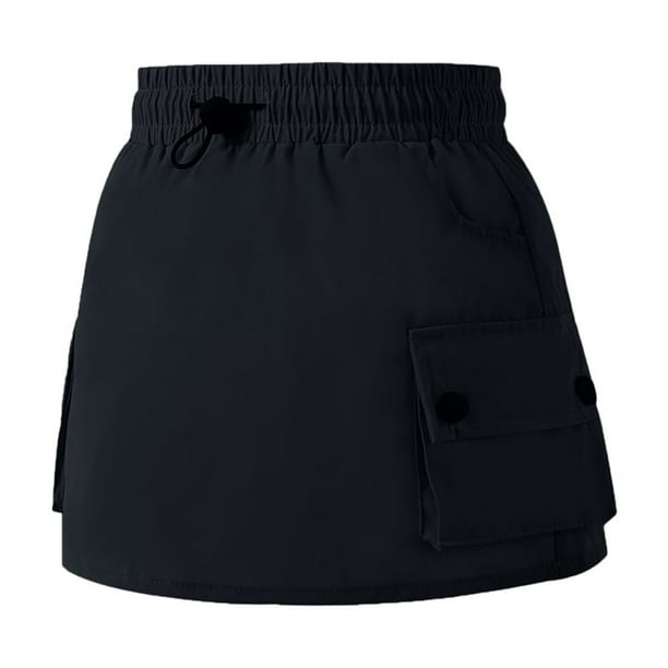 High waist a line skirt with elastic waist 4362 High waist a line skirt with elastic waist 4362