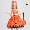 thumbnail image 1 of BULLPIANO Toddler Girls Halloween Party Gown Evening Dress With Handbag, Big Girls Vintage Holiday Dress Up Swing Dresses+Bag, 3-13 Year Old, 1 of 8