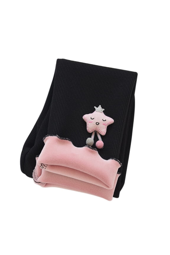 Toddler Girls Leggings Fleece Skinny Legging Kids Baby Fleece Thick Pants 1-7Y