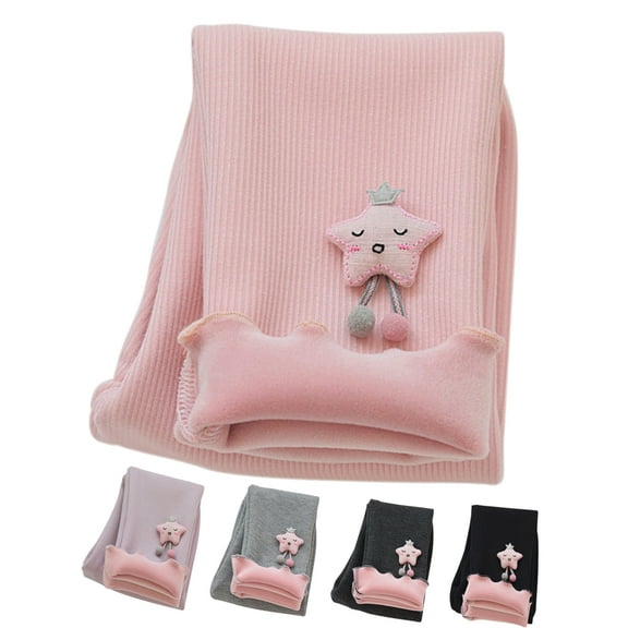BULLPIANO Toddler Girls Leggings Fleece Skinny Legging Kids Baby Fleece Thick Pants 1-7Y