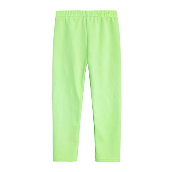 BULLPIANO 1-11T Toddler Girls Leggings Footless Yoga Athletic Pants Soft Stretch Green Leggings Ankle Length Stretch Trousers Tights