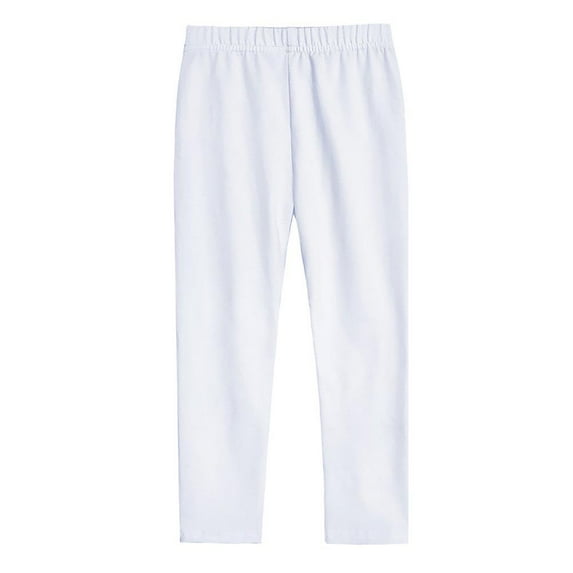 BULLPIANO 1-11T Toddler Girls Leggings Footless Yoga Athletic Pants Soft Stretch White Leggings Ankle Length Stretch Trousers Tights