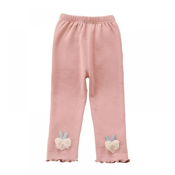BULLPIANO Toddler Girls Leggings Thick Fleece Trousers Infant Baby Tights Stretchy Legging 0-4 Years