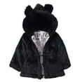 thumbnail image 1 of BULLPIANO Toddler Girls Winter Fleece Coats Jacket Kids Thicken Hooded Faux Jacket Baby Warm Outwear, 1 of 7