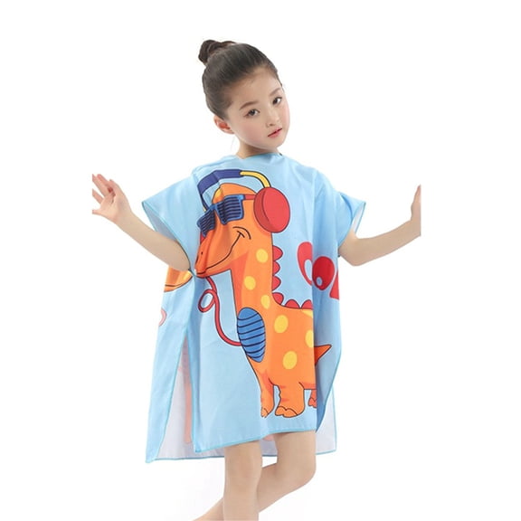 BULLPIANO Toddler Kids Baby Girls Boys Beach Towel with Hood Swim Cover Up Bath Towel Surf Poncho Beach Cover Ups