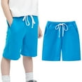 thumbnail image 1 of BULLPIANO Toddler Kids Boy Solid Color Shorts Elastic Waist Casual Short Trousers Spring Summer Fall Short Pants,Size 4 Years, 1 of 6