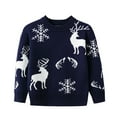 thumbnail image 1 of BULLPIANO Ugly Christmas Sweater for Boy Girls Knit Shirt Crewneck Pullover Funny Holiday Sweater Santa Clause Reindeer Xmas Outfit, 1 of 5