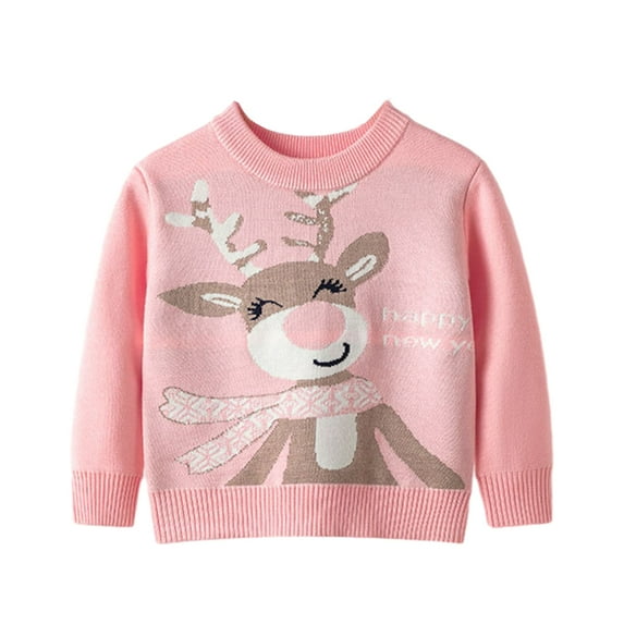 BULLPIANO Ugly Christmas Sweater for Boy Girls Knit Shirt Crewneck Pullover Funny Holiday Sweater Santa Clause Reindeer Xmas Outfit