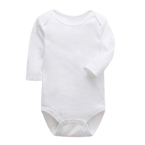 BULLPIANO Unisex Baby Long Sleeve Bodysuits Soft Cotton Romper Solid Color Pajamas for Boy Girl