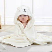 BULLPIANO Unisex Hooded Baby Bath Towel - Soft Bath Towel for Babie, Toddler, Infant - Ultra Absorbent - Baby Bath Shower Gifts for Boy and Girl - Beige Bear