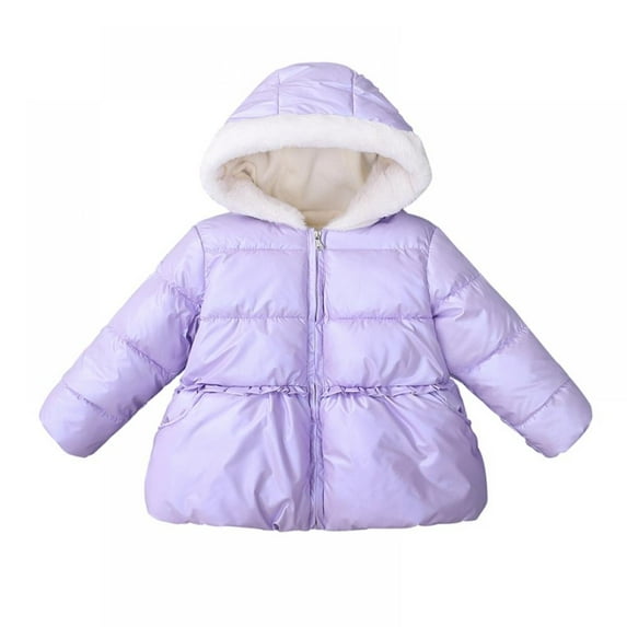BULLPIANO Winter Coats for Kids with Hoods Light Puffer Jacket for Baby Girls Infants Toddler Fall Winter Hooded Jacket