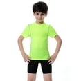 thumbnail image 1 of BULLPIANO Youth Boys Compression Shirt Athletic Short Sleeve Football Undershirts Quick Dry Sports Baselayer, 1 of 8