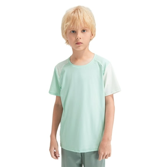 BULLPIANO Youth Boys Compression Shirt Athletic Short Sleeve Undershirt Quick Dry Football Baseball Baselayer