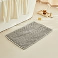 thumbnail image 1 of BULULOM Bath Rugs,Upgraded Waffle Bath Mat,Super Absorbent Boho Bath Rug Non Slip Bath Rugs,Machine Washable Rugs, Rubber Backed Shower Matt, Ultra Soft,Gray,18" x 30", 1 of 10
