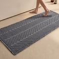 thumbnail image 1 of BULULOM Waffle Bathroom Rugs, Non Slip Washable Super Absorbent Quick Dry, Farmhouse Long Runner Bath Mat, 24"x60" Grey, 1 of 11