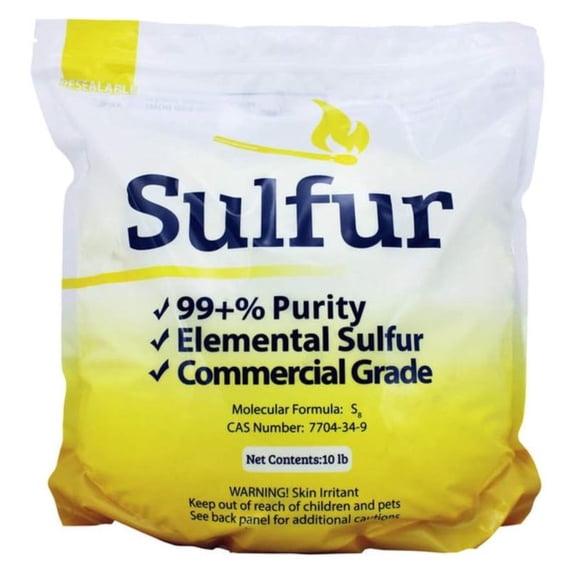 BULYAXIA 10 lb Yellow Sulfur Powder Fertilizer, Grade, Elemental