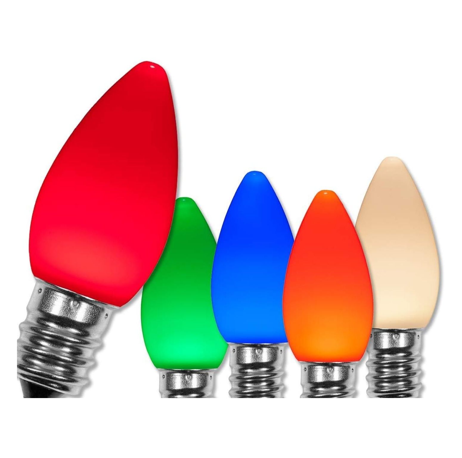 BULYAXIA 25 Pack OptiCore C7 LED Christmas Light Bulbs Replacement LED Christmas Lights Heavy