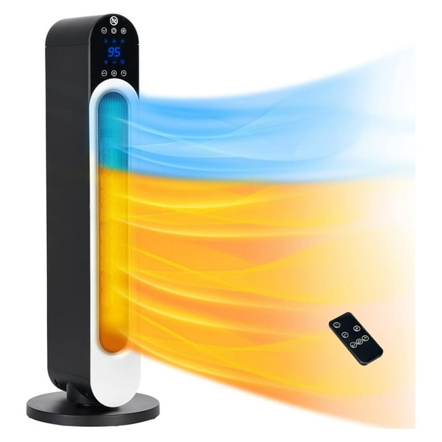 BULYAXIA 30″ Portable Space Heater with Thermostat,1500W Electric PTC