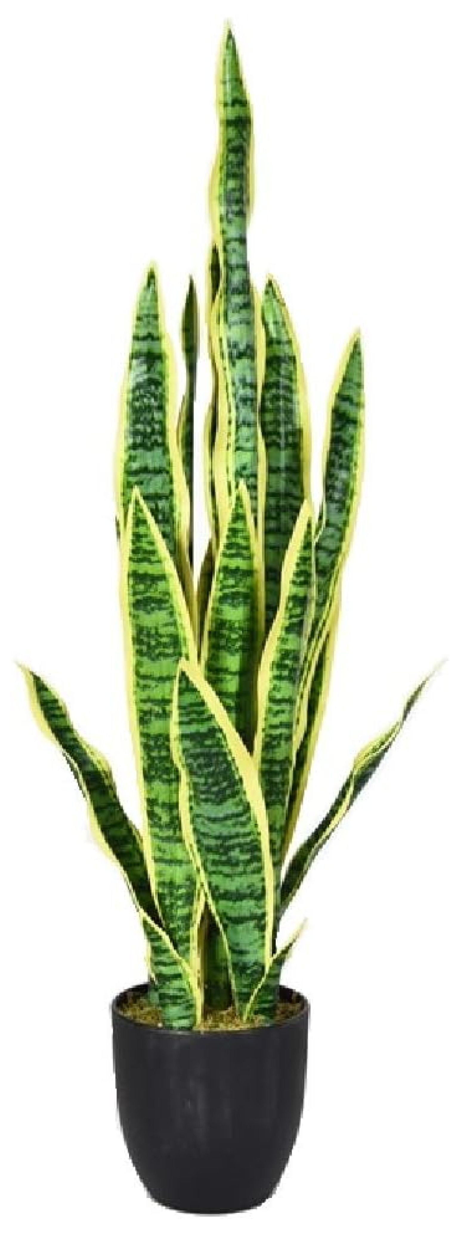 BULYAXIA 36 Inch Artificial Plant Fake Sansevieria Snake Plant with Pot