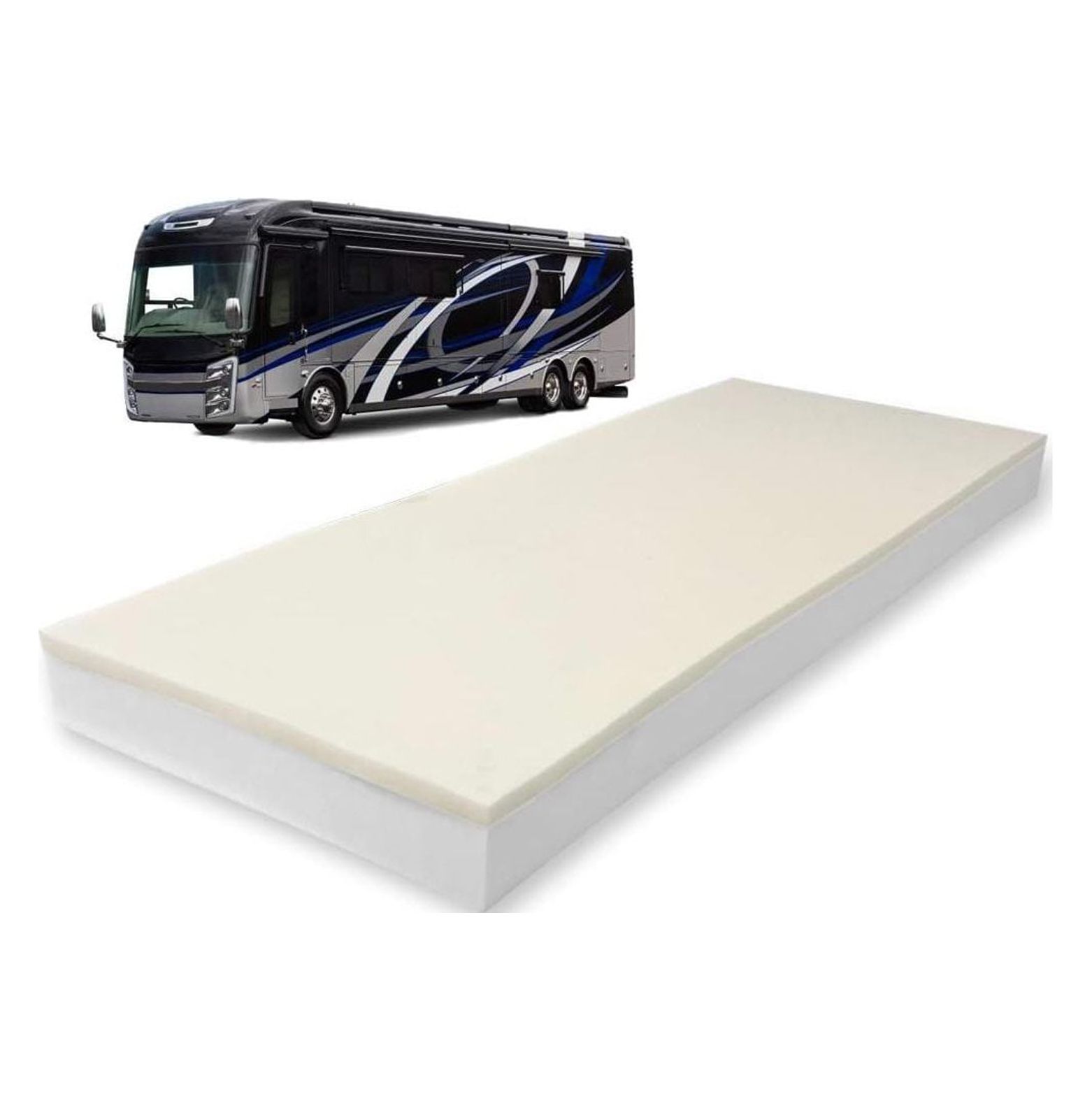 BULYAXIA 4” x 24” x 84” Truck, Camper, RV Memory Foam Bunk Mattress