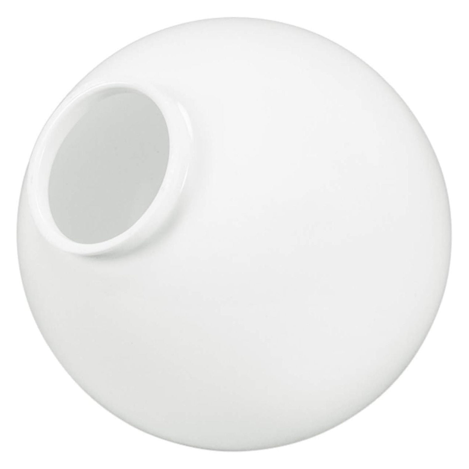 BULYAXIA 6" White Lamp Post Globe Smooth Textured with 3.14" Fitter