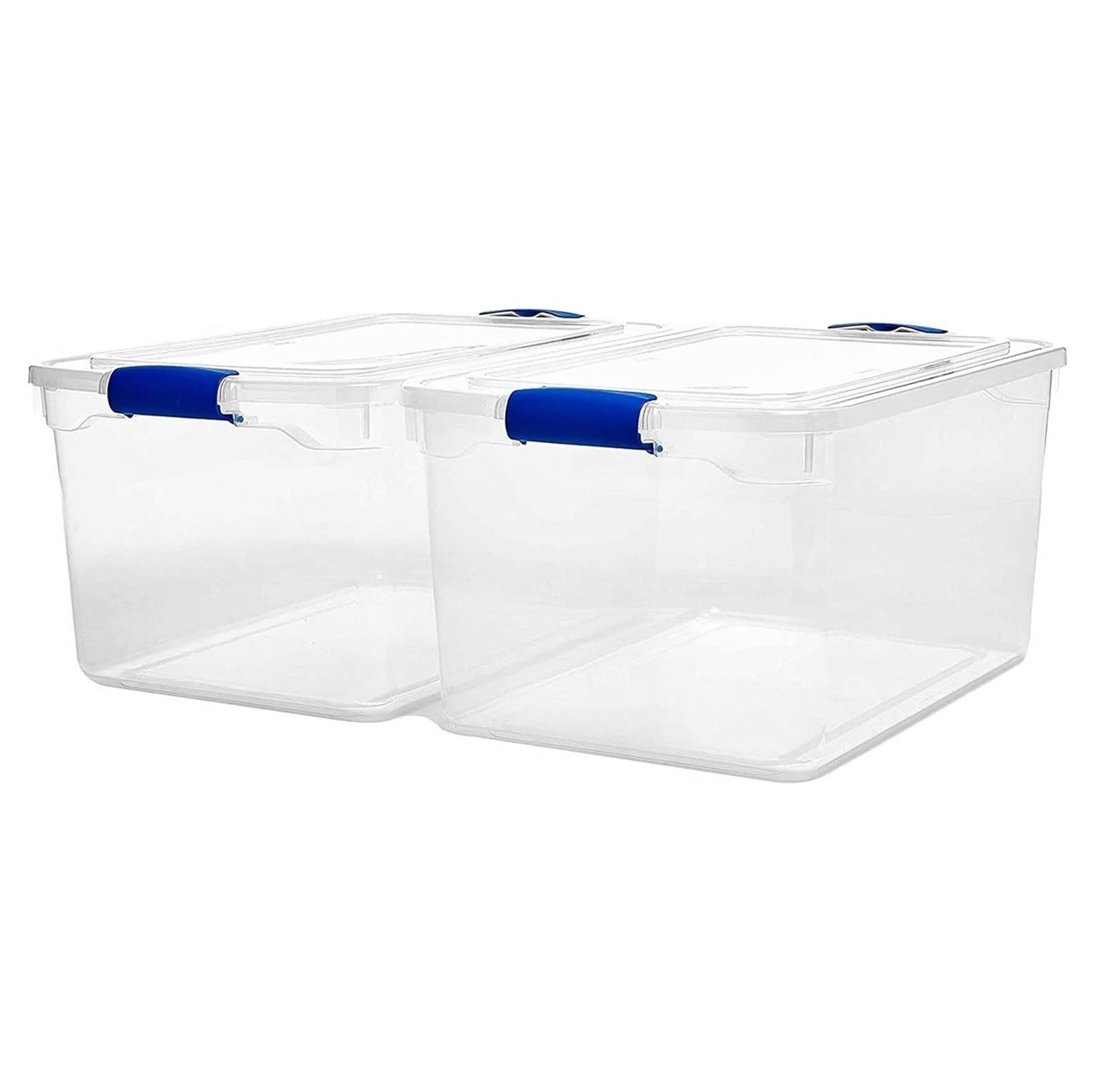 BULYAXIA 66 Quart Multipurpose Stackable Storage Container Tote Bins