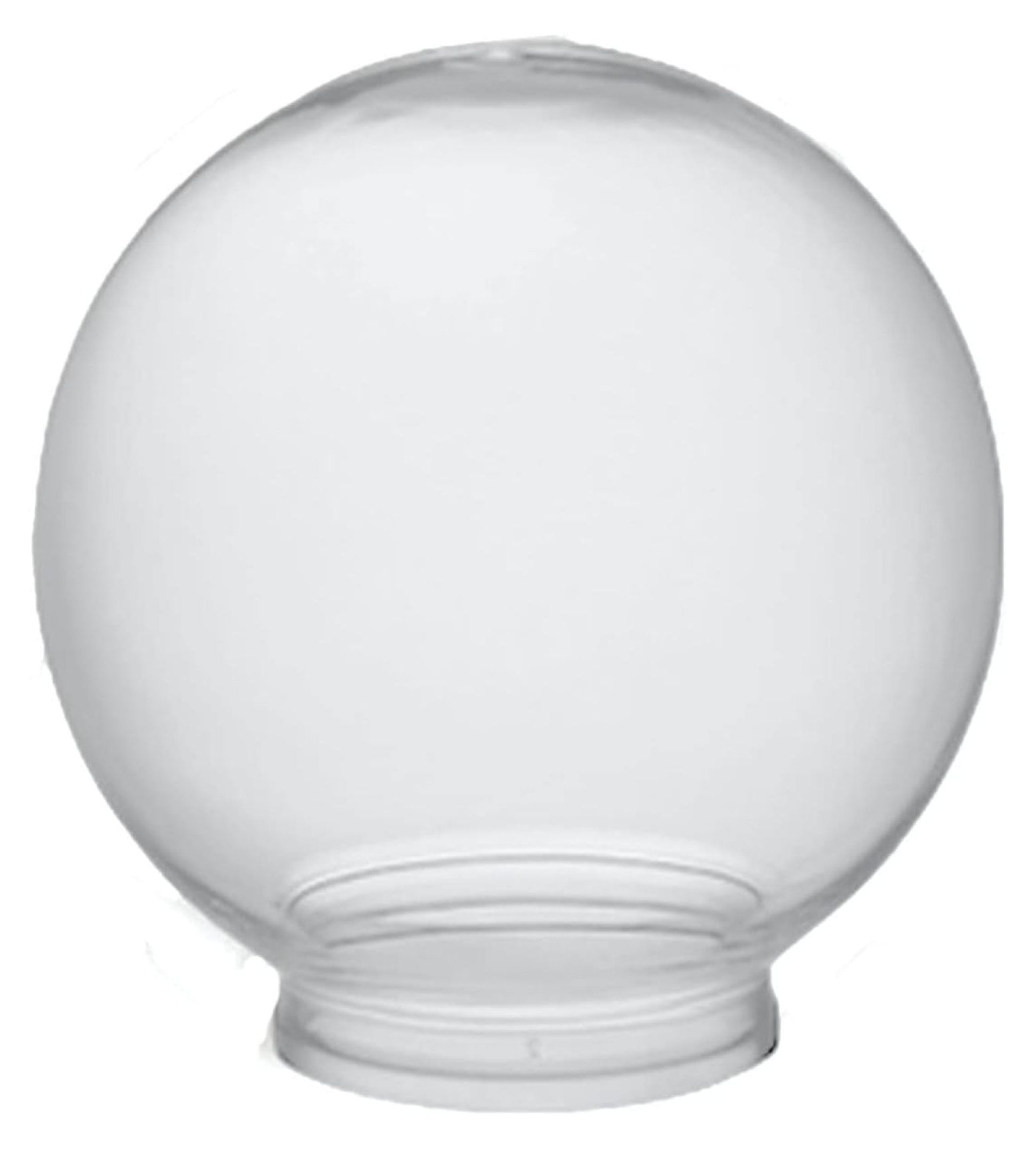 BULYAXIA 8" Clear Lamp Post Globe Smooth Textured with 3.91" Fitter