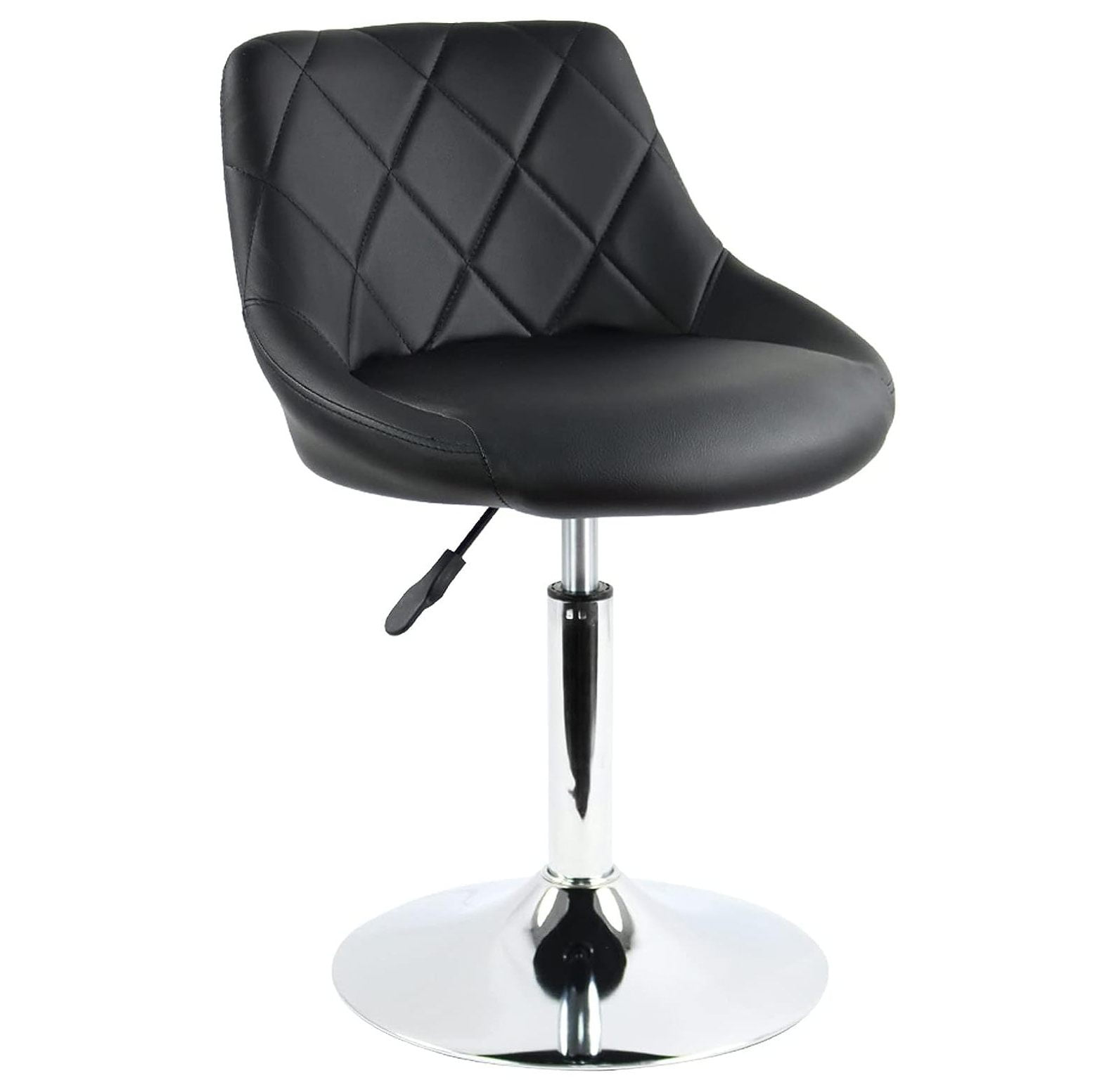 BULYAXIA Back Vanity Chair Stool Makeup Stool PU Leather Short Counter